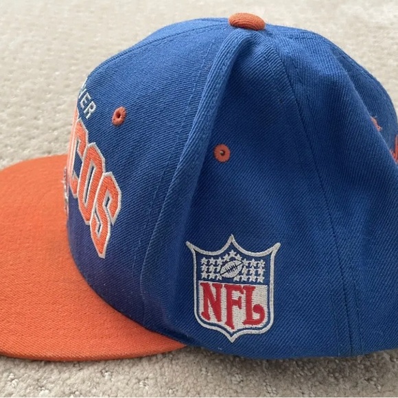 DENVER BRONCOS (Mitchell & Ness) Blue/Orange Snapback Vintage Collection NFL Hat - Picture 2 of 5